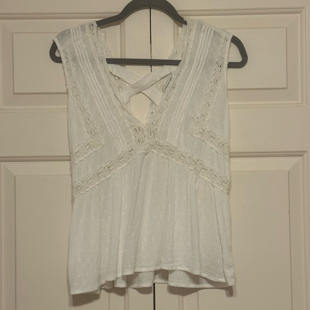 American Eagle Lace Trim Top